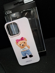 Луксозен силиконов гръб ТПУ Perfect Case за Apple iPhone 14 Pro Max 6.7 Bear girl 